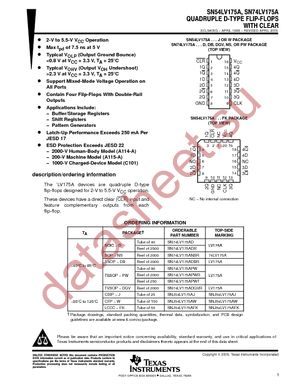 SN74LV175APWRE4 datasheet  